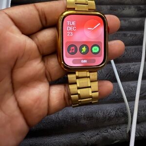 Apple Gold Smartwatch with Gold Metal Band